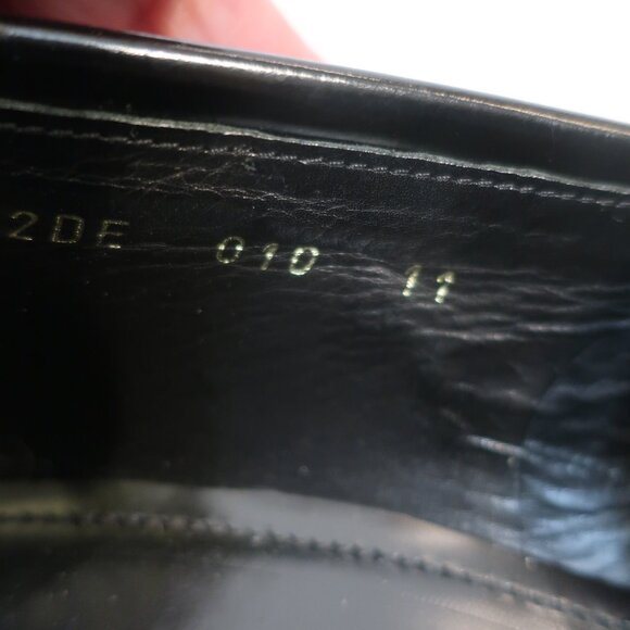 Mens Prada Black Leather Slip On Loafer Dress Shoes 11 - Picture 12 of 16